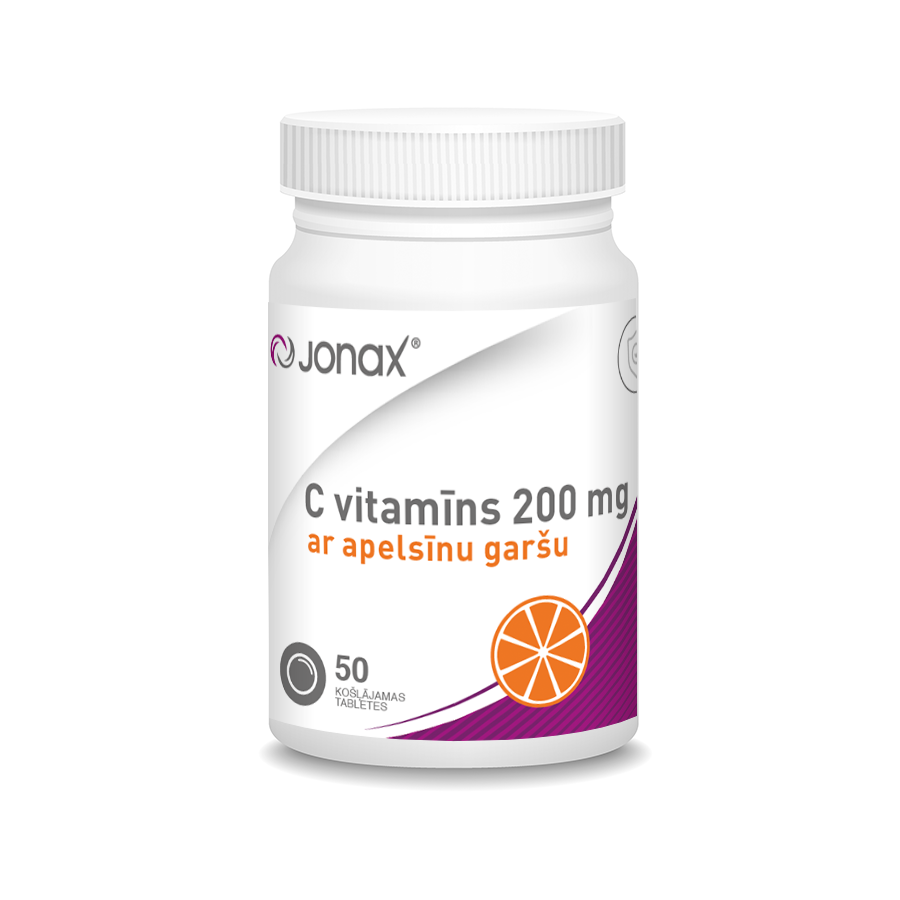 C vitamīns ar apelsīnu garšu 200mg
